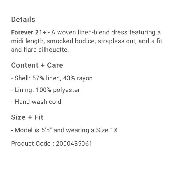 Forever 21 Plus Smocked midi dress - Picture 7 of 8